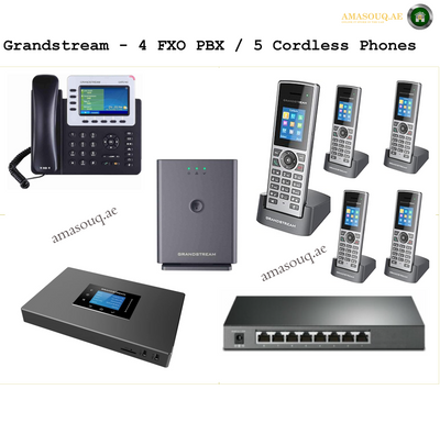 🖥️ Grandstream - 4 FXO PBX - 1 Phone + 5 Cordless