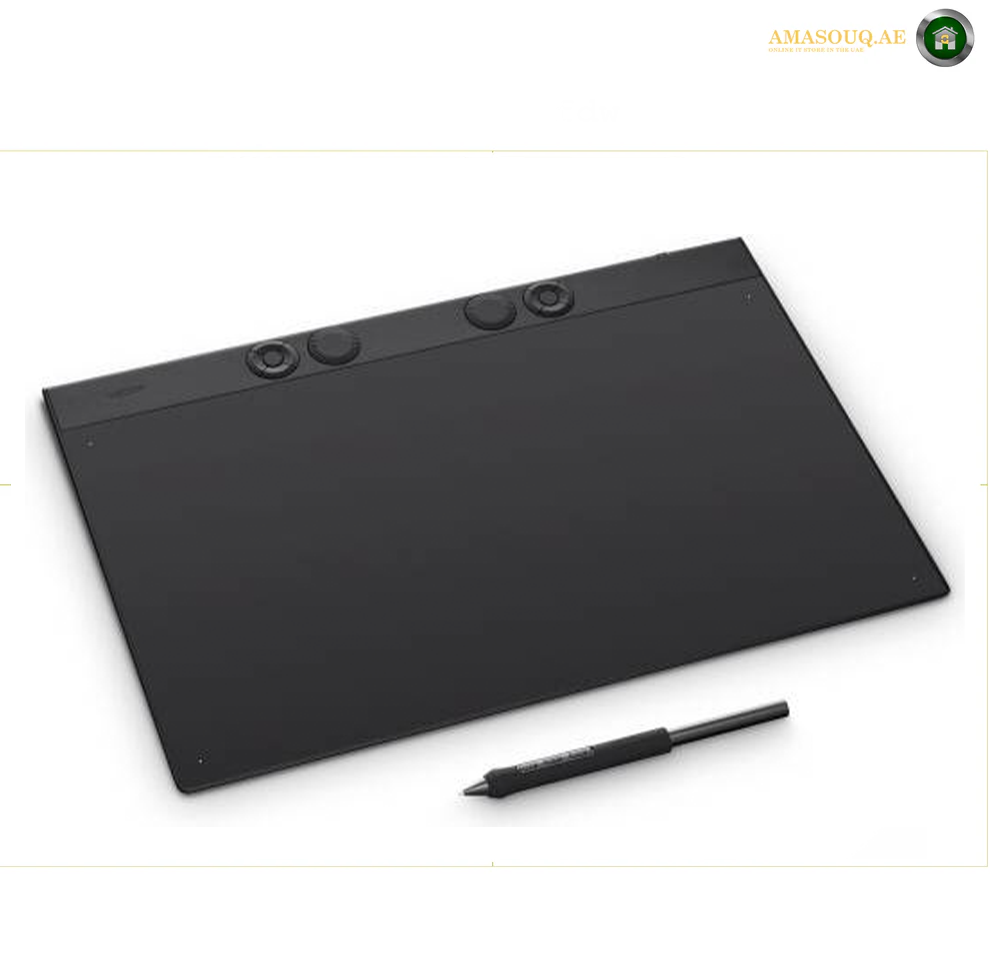 Wacom Intuos Pro Large PTK-870 Drawing Tablet, Pro Pen 3 with 8192 Pressure Levels & Tilt Support, Bluetooth 5.3 & USB-C Connectivity, 10 ExpressKeys 2 Dials Multi-Device Pairing | PTK870K0B