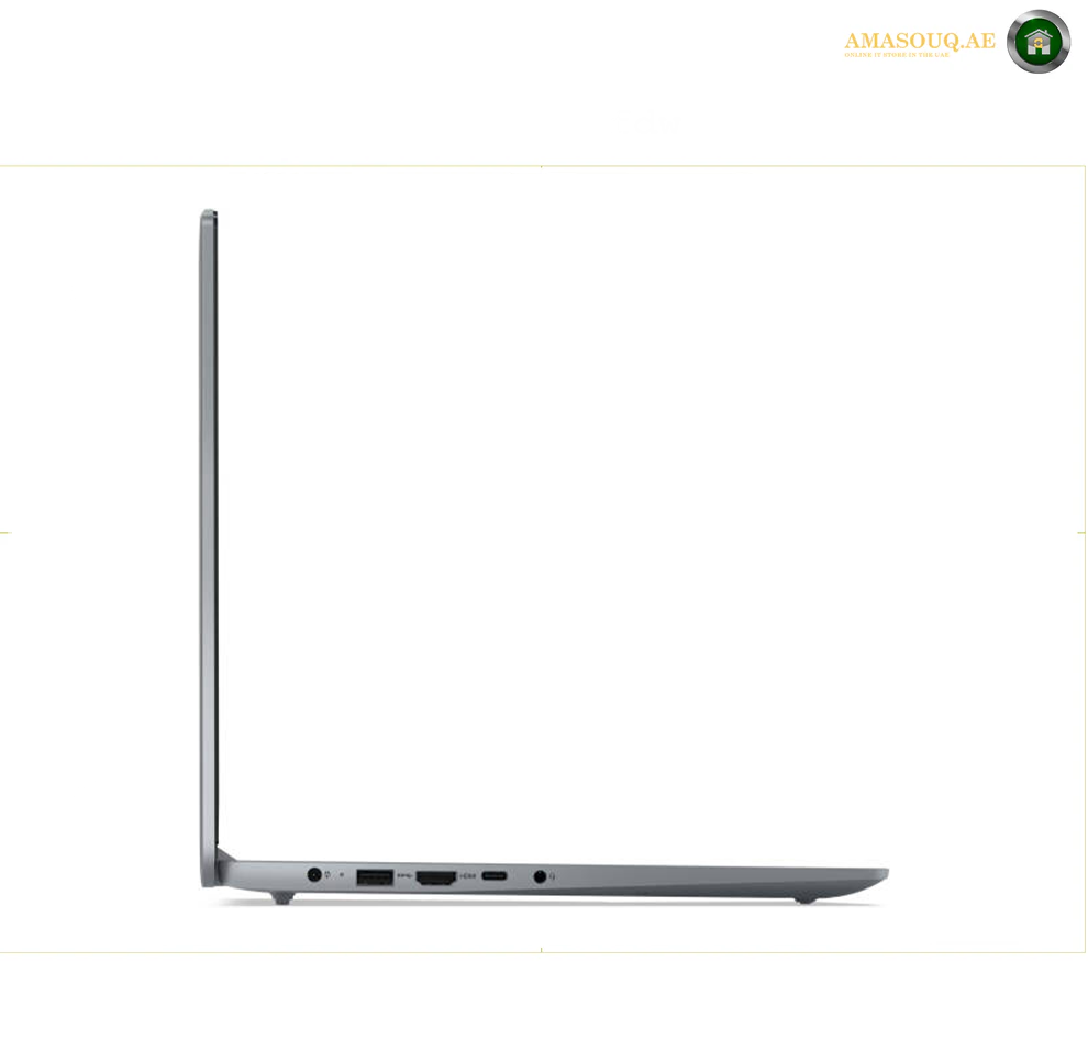 Lenovo IdeaPad Slim 3 15IRU8 Laptop, 15.6" FHD TN Display, Intel Core i3-1315U, 8GB RAM, 256GB SSD, Intel UHD Graphics, English-Arabic Keyboard, No OS, Arctic