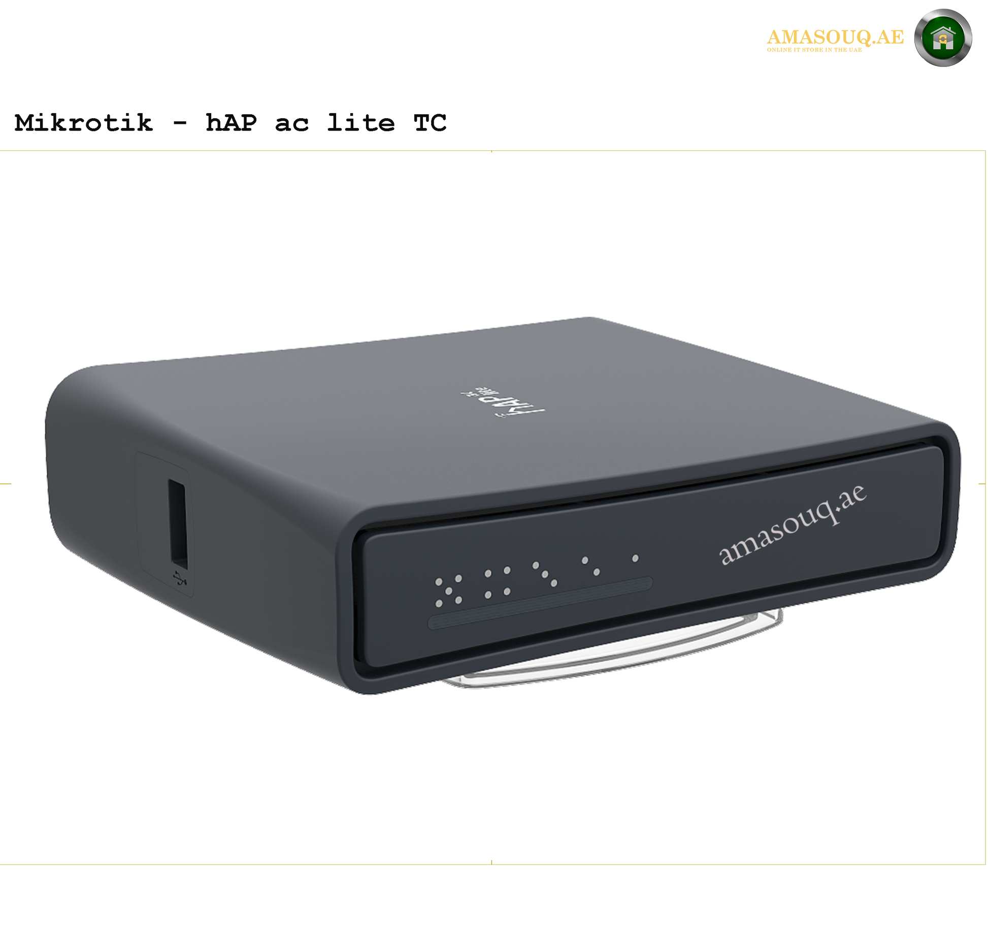Black Mikrotik router at AMASOUQ.AE back view