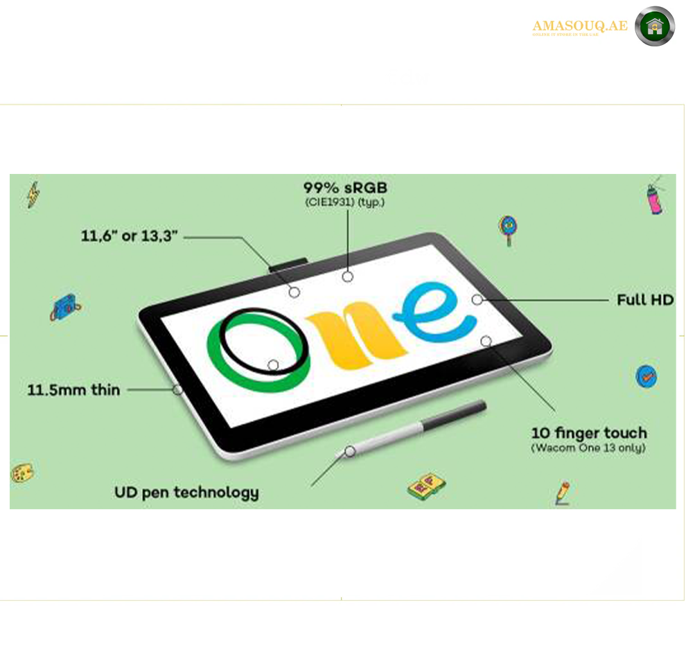 Wacom One 13" Pen Display | with touch | DTH134W0B