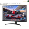 LG 4K UHD VA Panel, Speakers - LG 32UR500K-B  / 32"