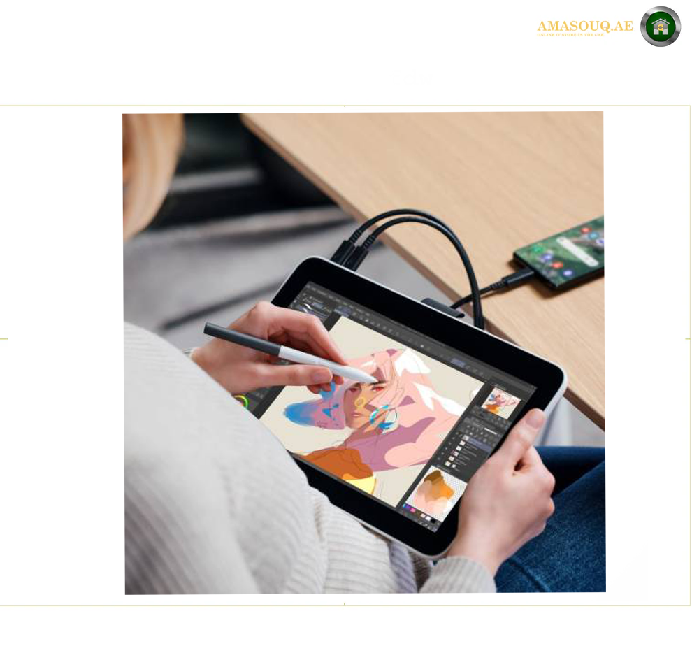Wacom DTC121W0B Signature Tablet with Monochrome Display One 12pen, 11.6" FHD Screen,
