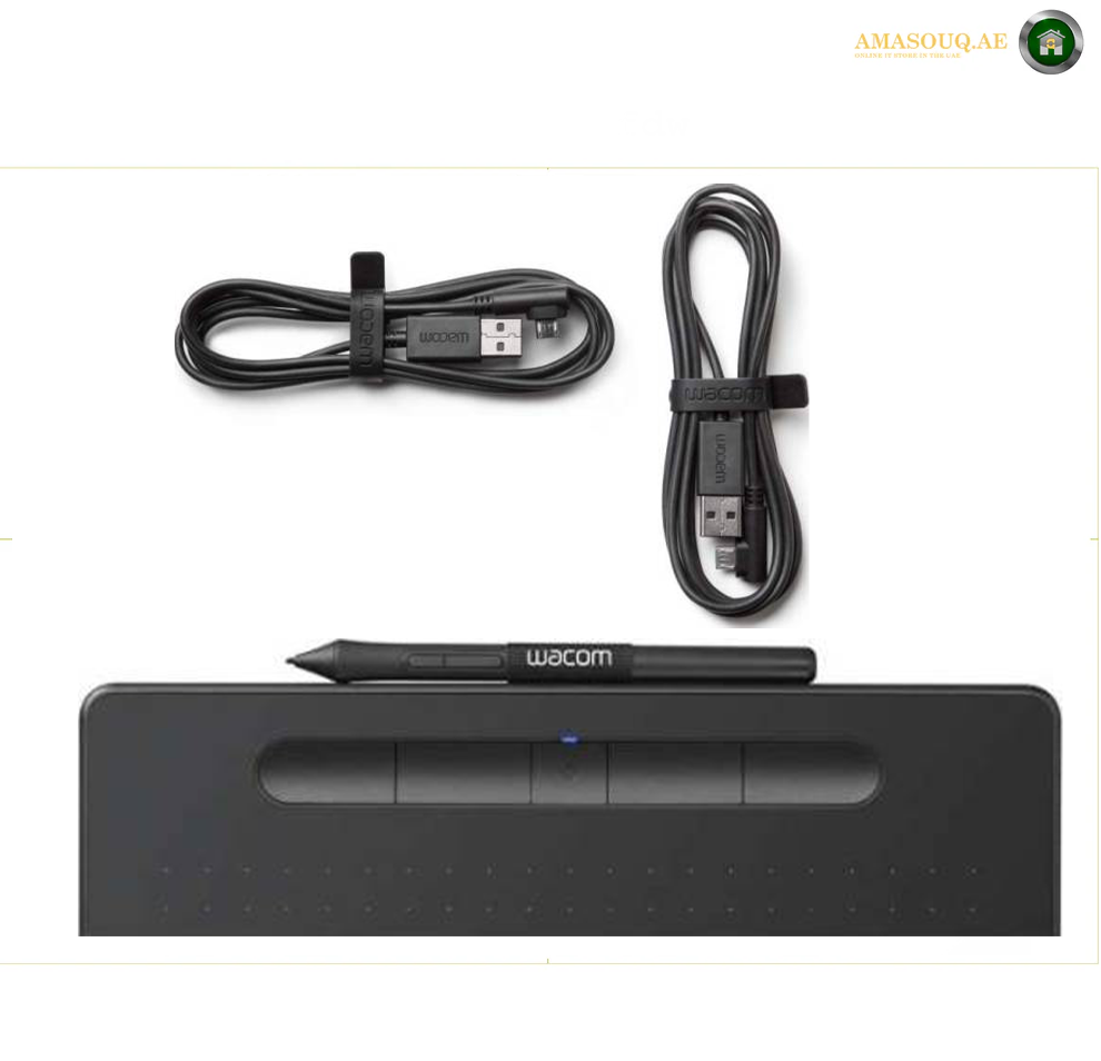Wacom Intuos M Bluetooth Creative Pen Tablet (Medium, Black) | CTL-6100WLK-N