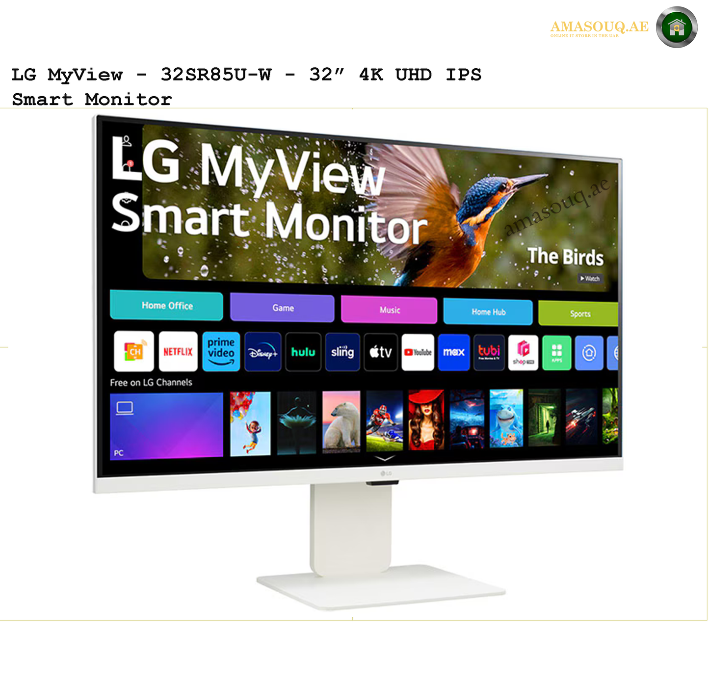 LG 4K UHD Smart Monitor, webOS - LG 32SR85U-W / 32"