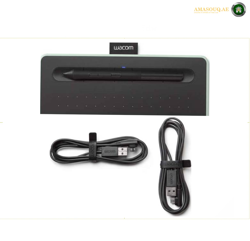 Wacom Intuos S Bluetooth Creative Pen Tablet (Small, Pistachio Green) | CTL-4100WLE-N