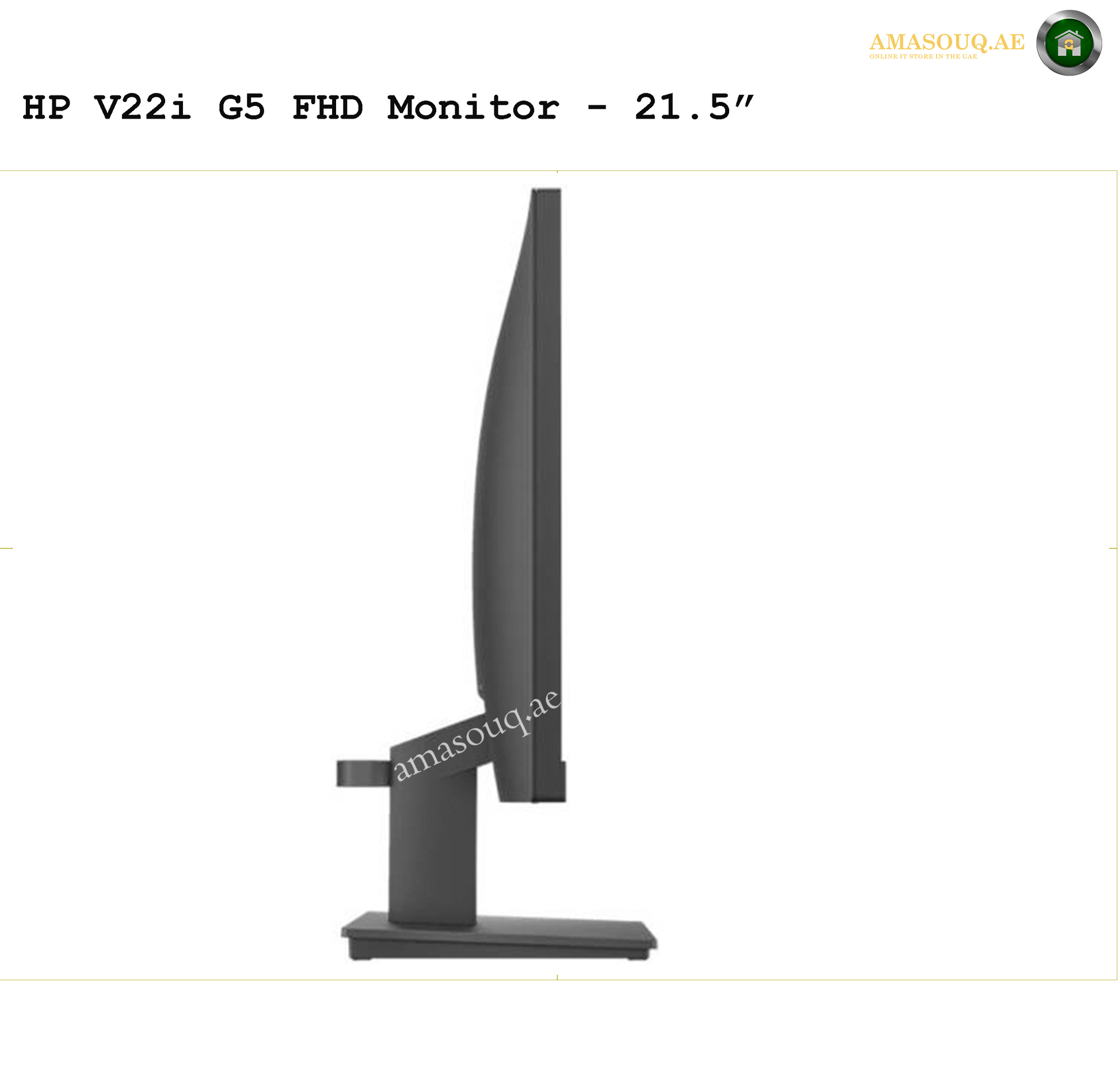 HP V22i  G5 - 21.5" SIDE VIEW 4