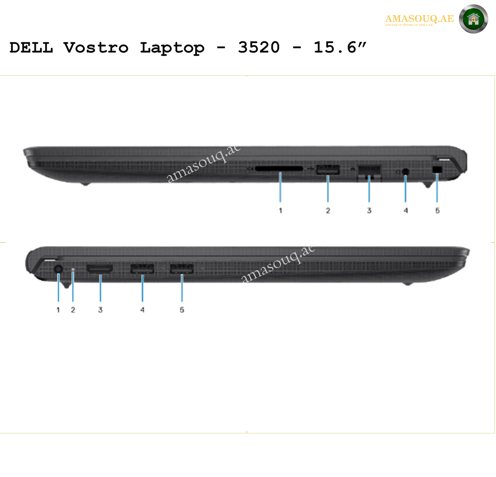 Dell Vostro 3520 Laptop – 15.6" | AMASOUQ.AE 4