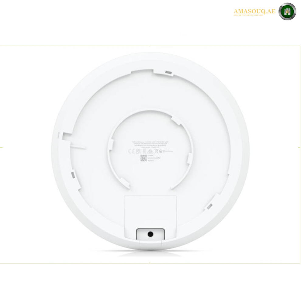 Ubiquiti U6 Enterprise In-Wall AP, WiFi 6E, 10 Spatial Streams, 6 GHz, 4.8 Gbps, 4-Port Switch, White | U6-Enterprise-IW