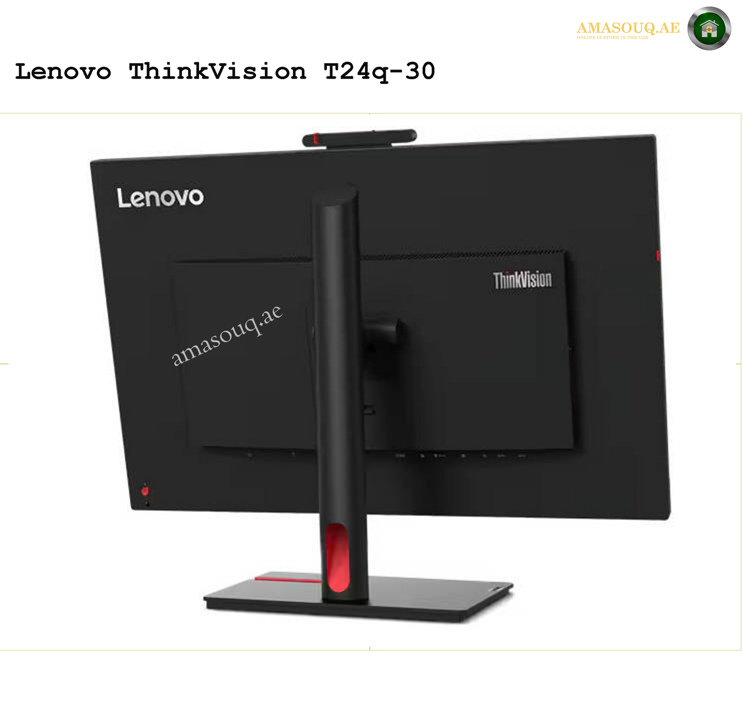 Lenovo ThinkVision T27hv-30 Monitor – 27" QHD Display for Work & Meetings