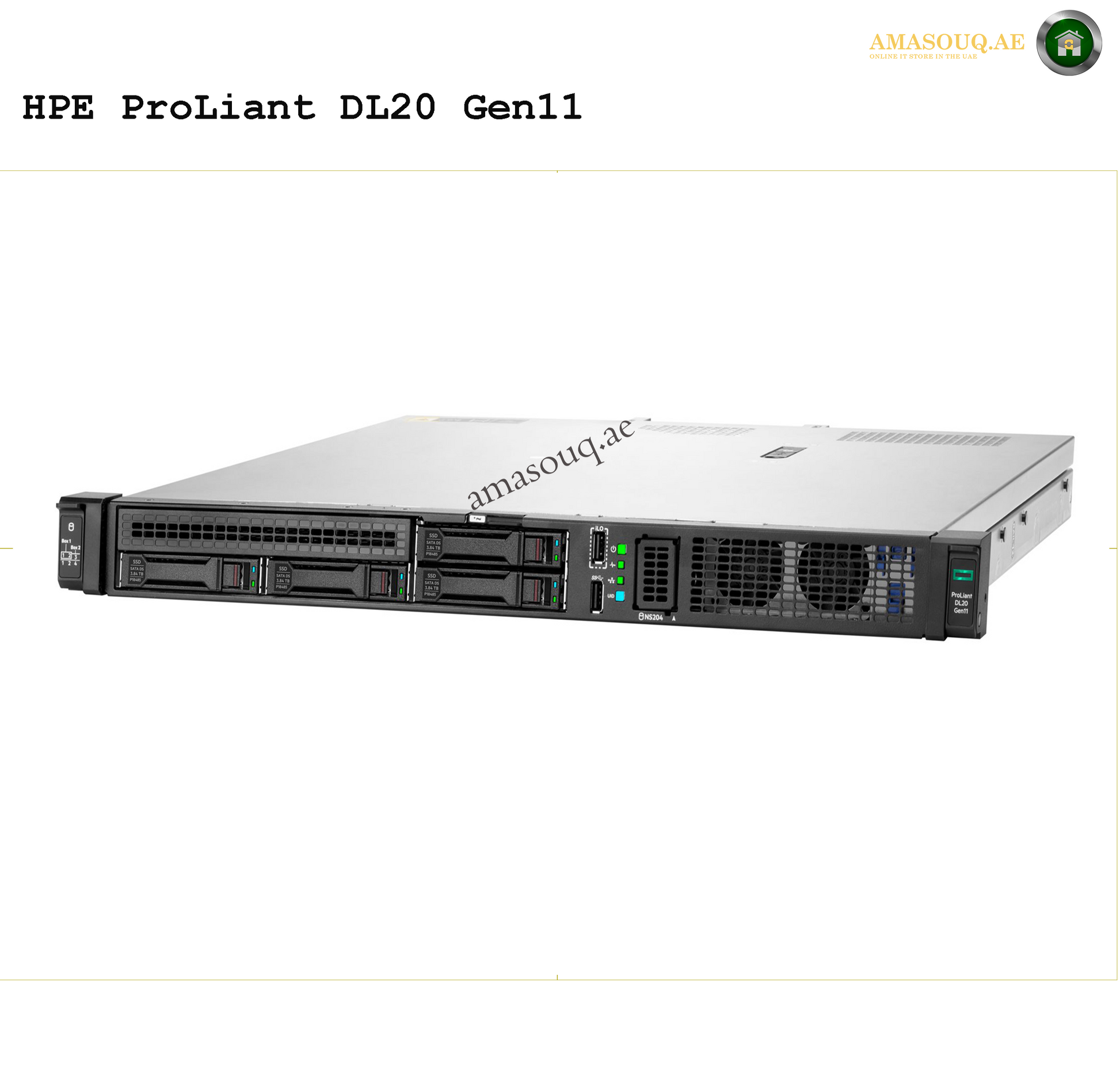 HPE ProLiant DL20 Gen11 Server | AMASOUQ.AE SIDE VIEW 1