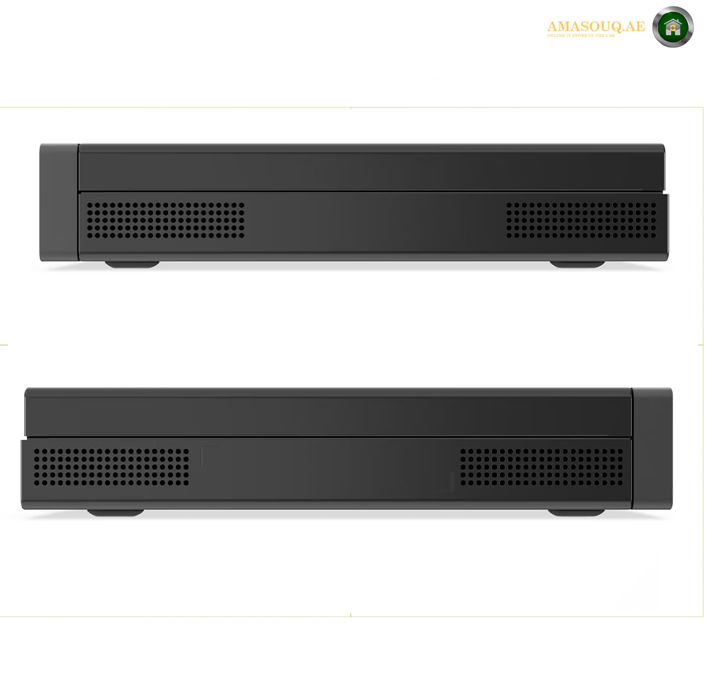 Two black electronic device units shown from the front and back on a white background, with a small AMASOUQAE watermark/logo in the top right corner.