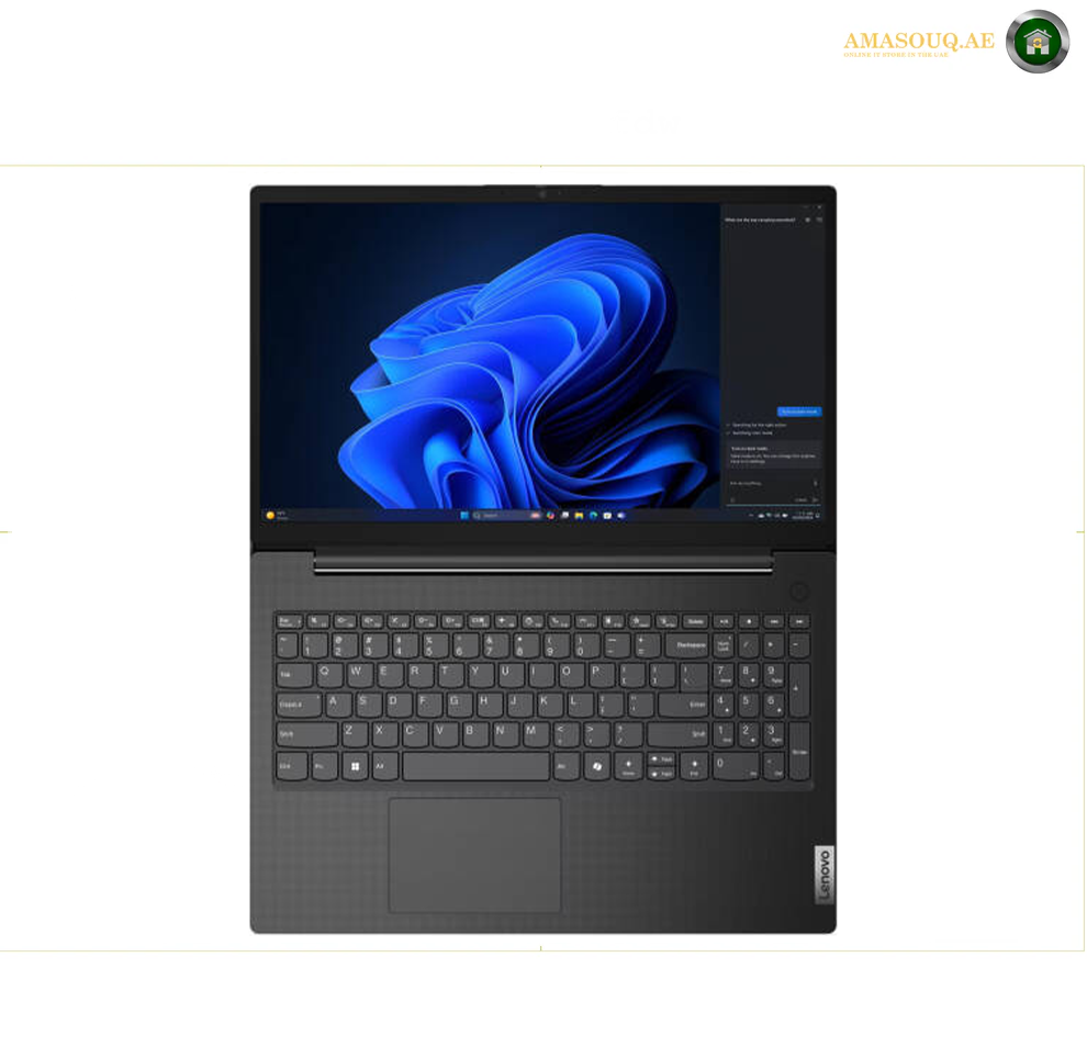 Lenovo V15 G5 IRL Laptop, 15.6" FHD TN Display, Intel Core i5-13420H Processor, 8GB RAM, 512GB SSD, Intel UHD Graphics, English UK Keyboard, No OS, Business Black