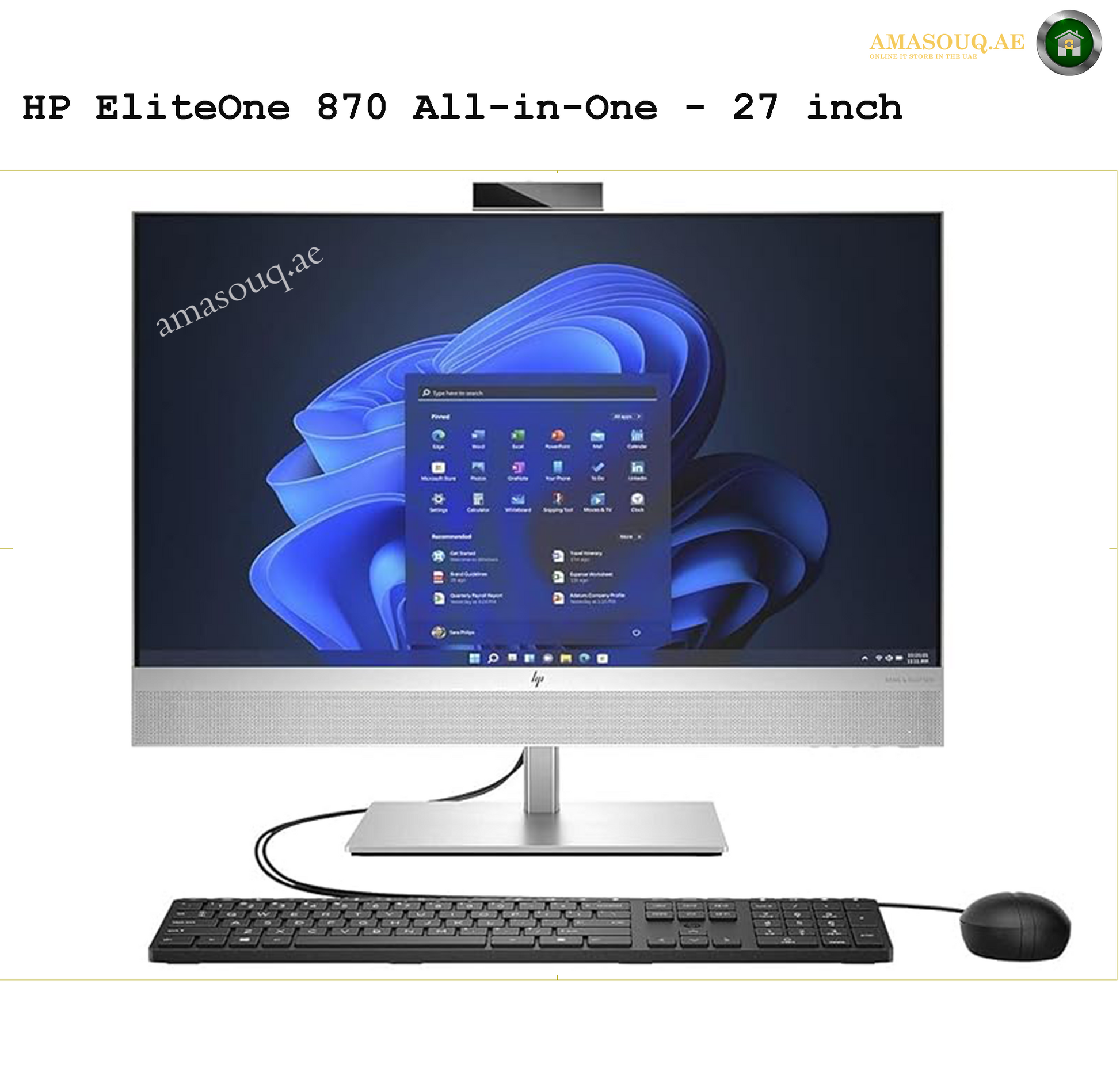 HP EliteOne 870 G9 - 27 inch All-in-One | AMASOUQ.AE FRONT VIEW