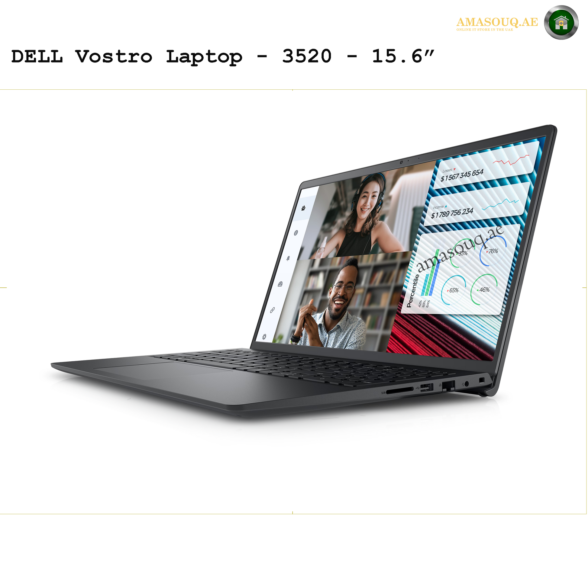 Dell Vostro 3520 Laptop – 15.6" | AMASOUQ.AE 2