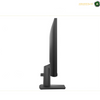 Dell 24 Monitor - E2425HS side  view 1 side profile view of a black computer monitor with a minimalist stand, shown against a plain white background.