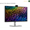 Dell P2726DEB 27-inch QHD IPS monitor front view Dell Pro 27 Plus Monitor P2726DEB with a built-in webcam on top, shown on a white background with a colorful rainbow scale wallpaper on the screen.