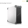 Dell PowerEdge T160 3x3.5" tower computer in a brushed silver aluminum case with a black front grille, shown on a white background with text overlay.