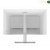Dell S2425HSM 23.8 inch monitor rear view.  silver Dell computer monitor with a matching adjustable stand, shown from the back on a white background.