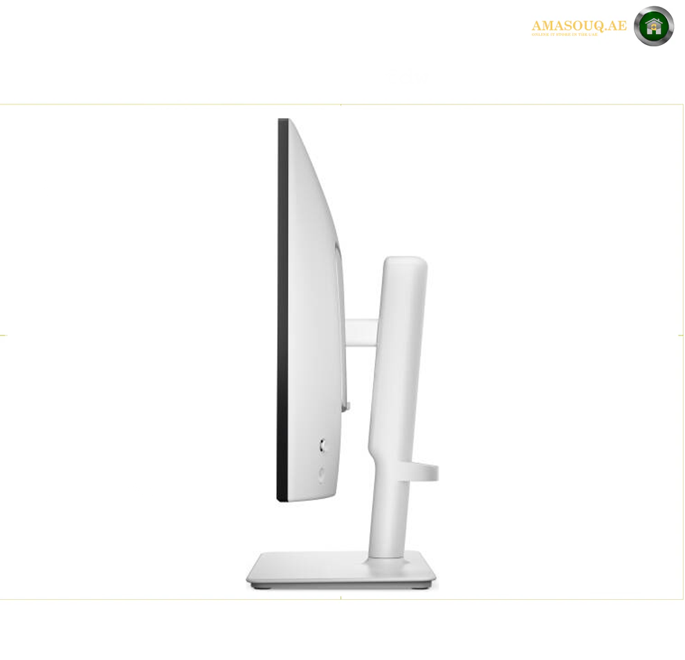 Dell S2425HSM monitor side view white computer monitor with a slim bezel and matching stand, shown from a side profile view against a plain white background.