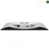 Dell S2725DSM 27 inch QHD monitor port view  side . The back view of a sleek, modern computer monitor with a white top casing, black lower bezel, and ventilation grilles, shown on a white background with a watermark in the top right corner.