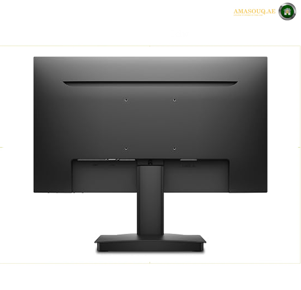 Dell SE2225HM 21.5" FHD VA Monitor . The back view of a black computer monitor with its stand, shown against a plain white background.