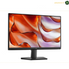 Dell SE2725HM 27 inch monitor front view.  Dell computer monitor with a black stand, displaying an abstract orange, red, and purple wallpaper on a white background.