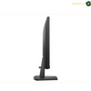A black computer monitor shown from a side profile view on a plain white background.