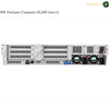 HPE ProLiant Compute DL380 Gen12 server shown from the rear, featuring dual cooling fans, a blue VGA port, and multiple ventilation grates on a white background with text and logo overlays.