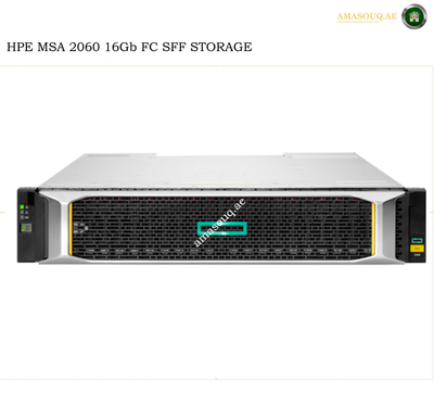 HPE MSA 2060 16Gb FC SFF STORAGE server shown from the front on a white background, with a watermark across the center and text at the top reading 'HPE MSA 2060 16Gb FC SFF STORAGE'.