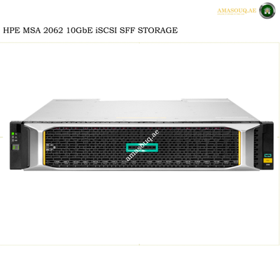 HPE MSA 2062 10GbE iSCSI SFF STORAGE server shown from the front on a white background, with HPE branding visible on the front panel and a watermark across the center.