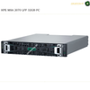 A HPE MSA 2070 LFF 32GB FC high-performance storage server shown from a three-quarters angle on a white background, with text overlays and a logo in the corners.