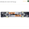 HPE MSA 2072 16Gb FC SFF Storage system shown from the front, featuring dual power supplies, orange and silver front panels, and black cooling fans on a white background.