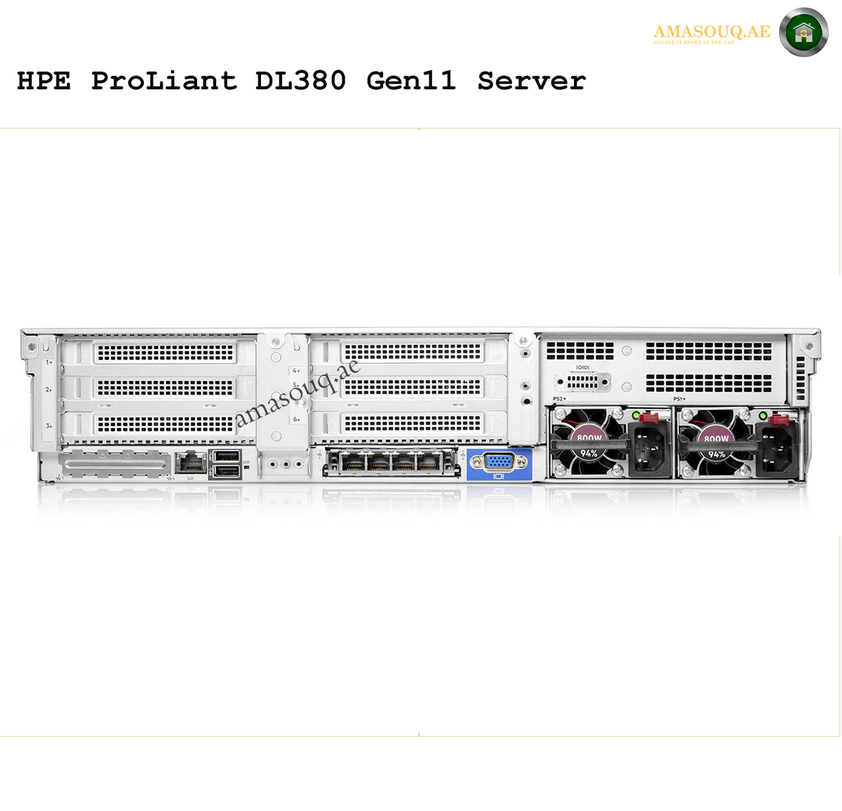 HPE ProLiant DL380 Gen11 2U Rack Server rear view