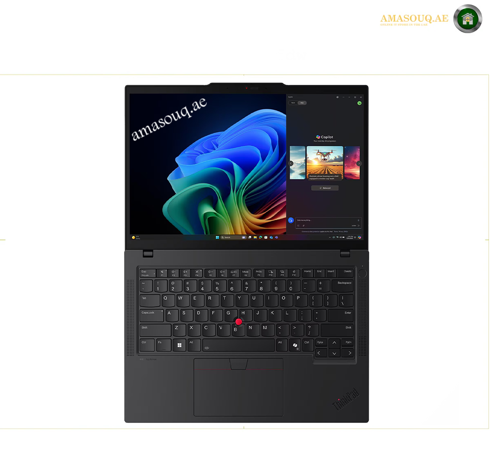 Lenovo ThinkPad T14 Gen 6 Arabic keyboard business laptop | top keyboard view
