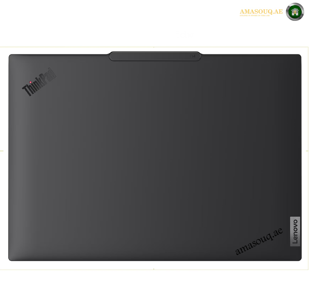 Lenovo ThinkPad T14 Gen 6 black business laptop Intel Core Ultra 7 258V | top view