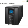 APC Smart-UPS C 1000VA 600W line-interactive tower UPS. APC UPS system with digital display on a white background