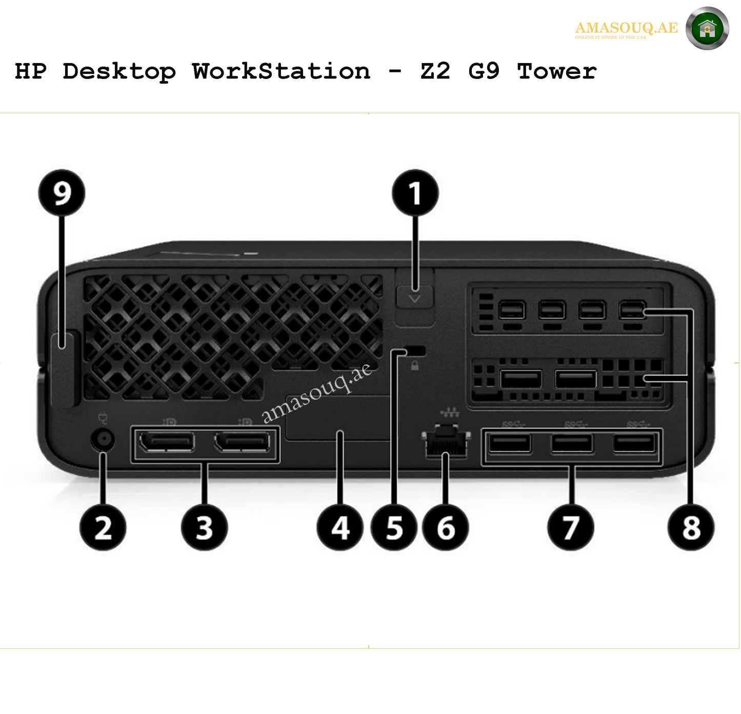 HP Z2 G9 Workstation - Mini - W11Pro | Amasouq.ae port view