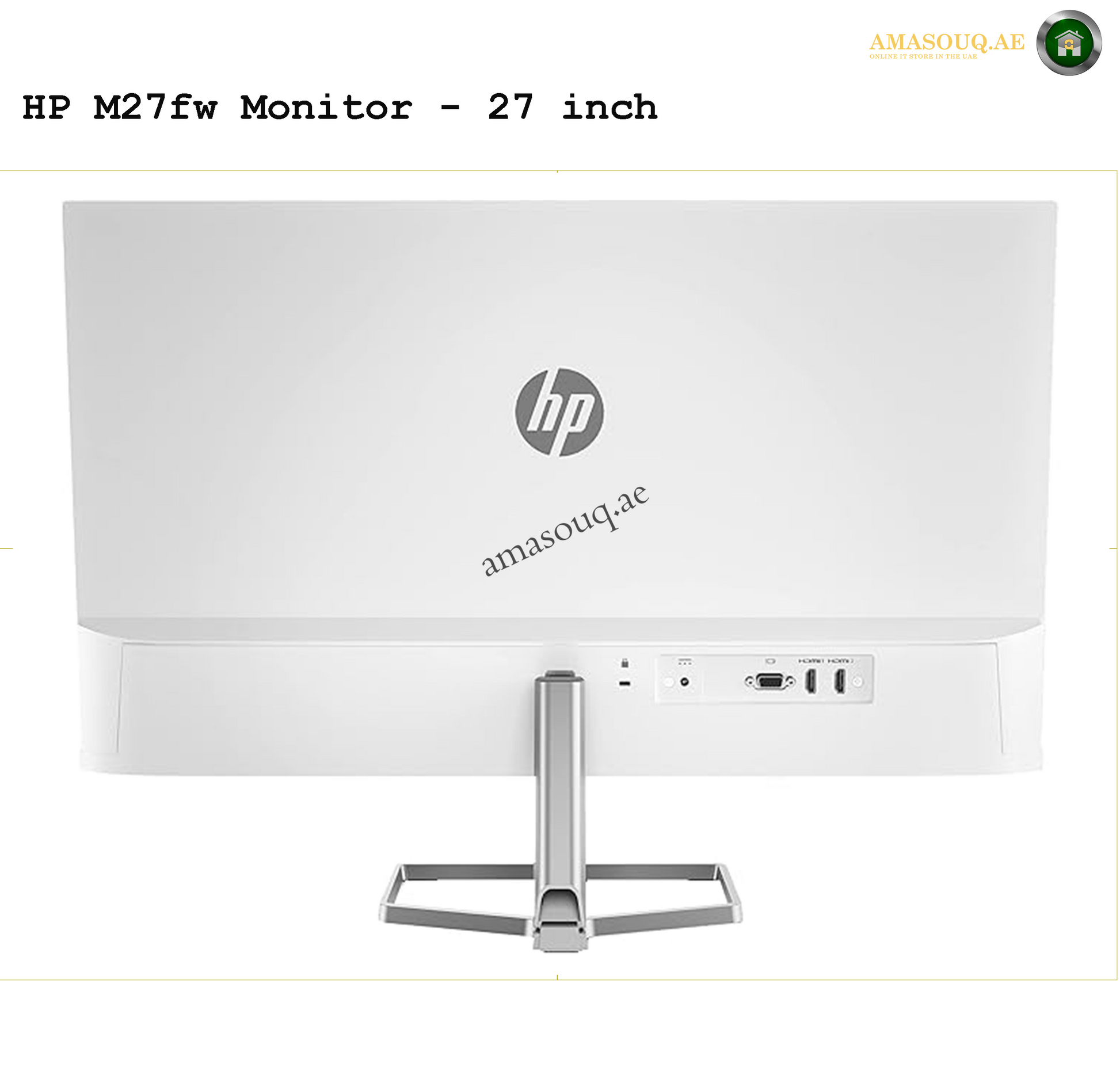 HP M27FW - 27" | AMASOUQ.AE BACK VIEW
