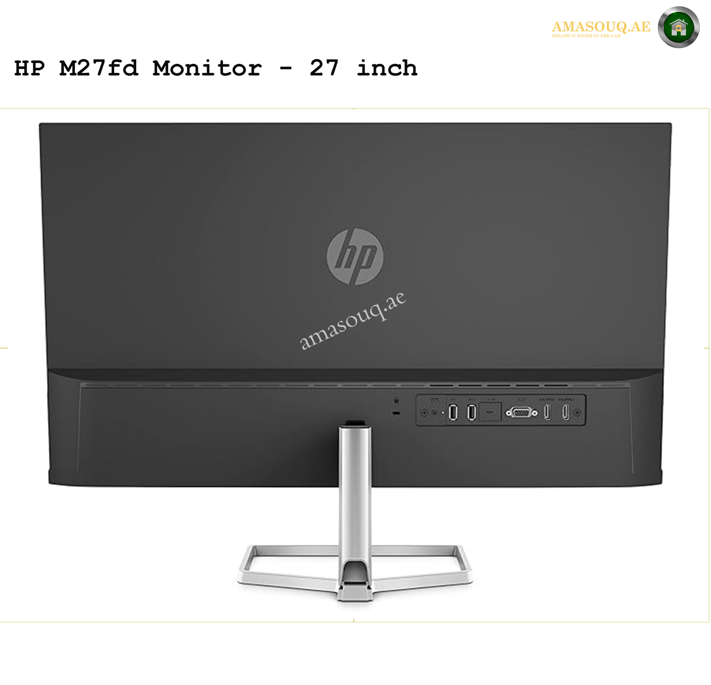 HP M27fd FHD USB-C - 27" | AMASOUQ.AE BACK VIEW