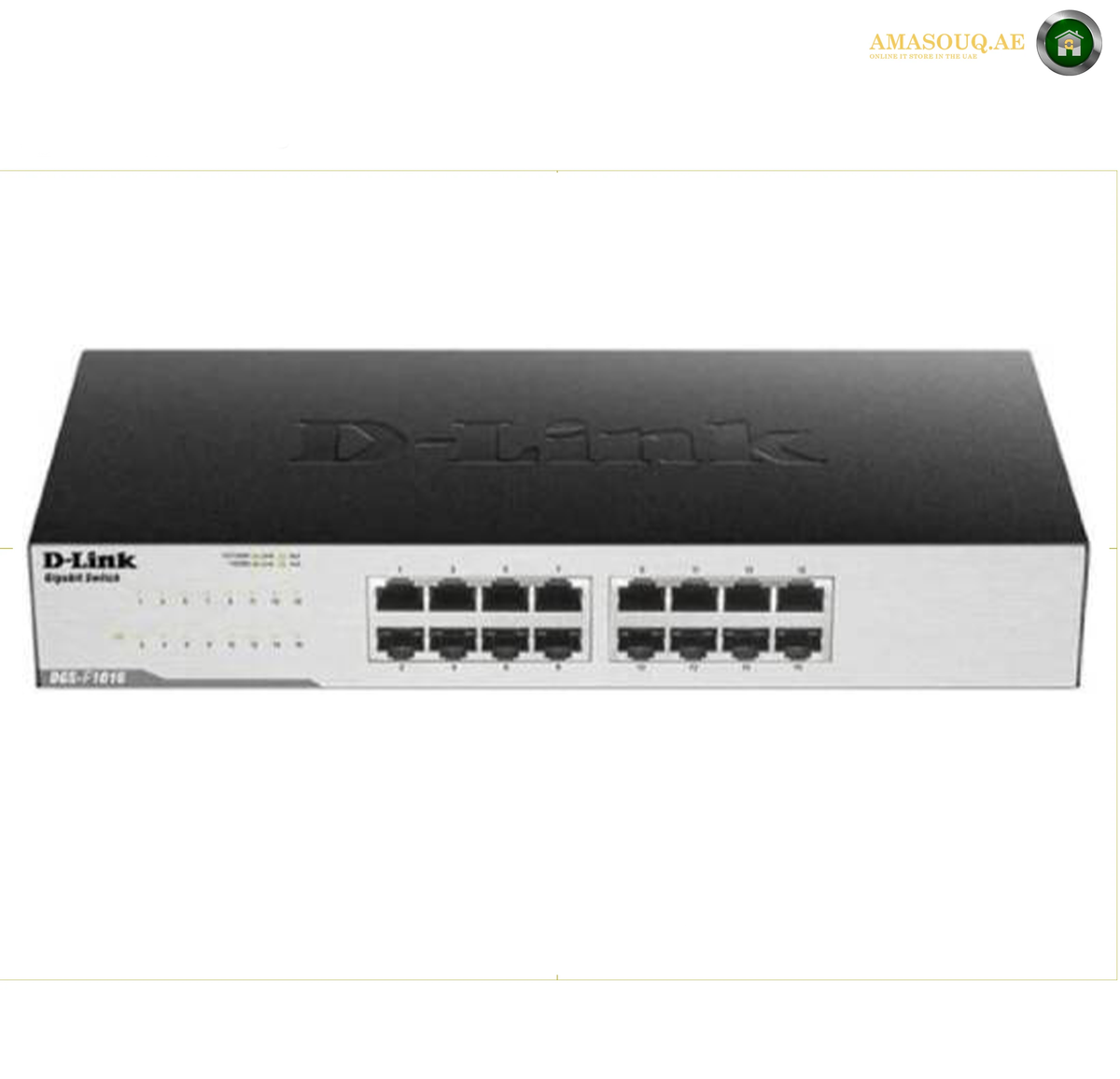 D-Link DGS-F1016 16-port Gigabit Ethernet switch front view | DGS-F1016