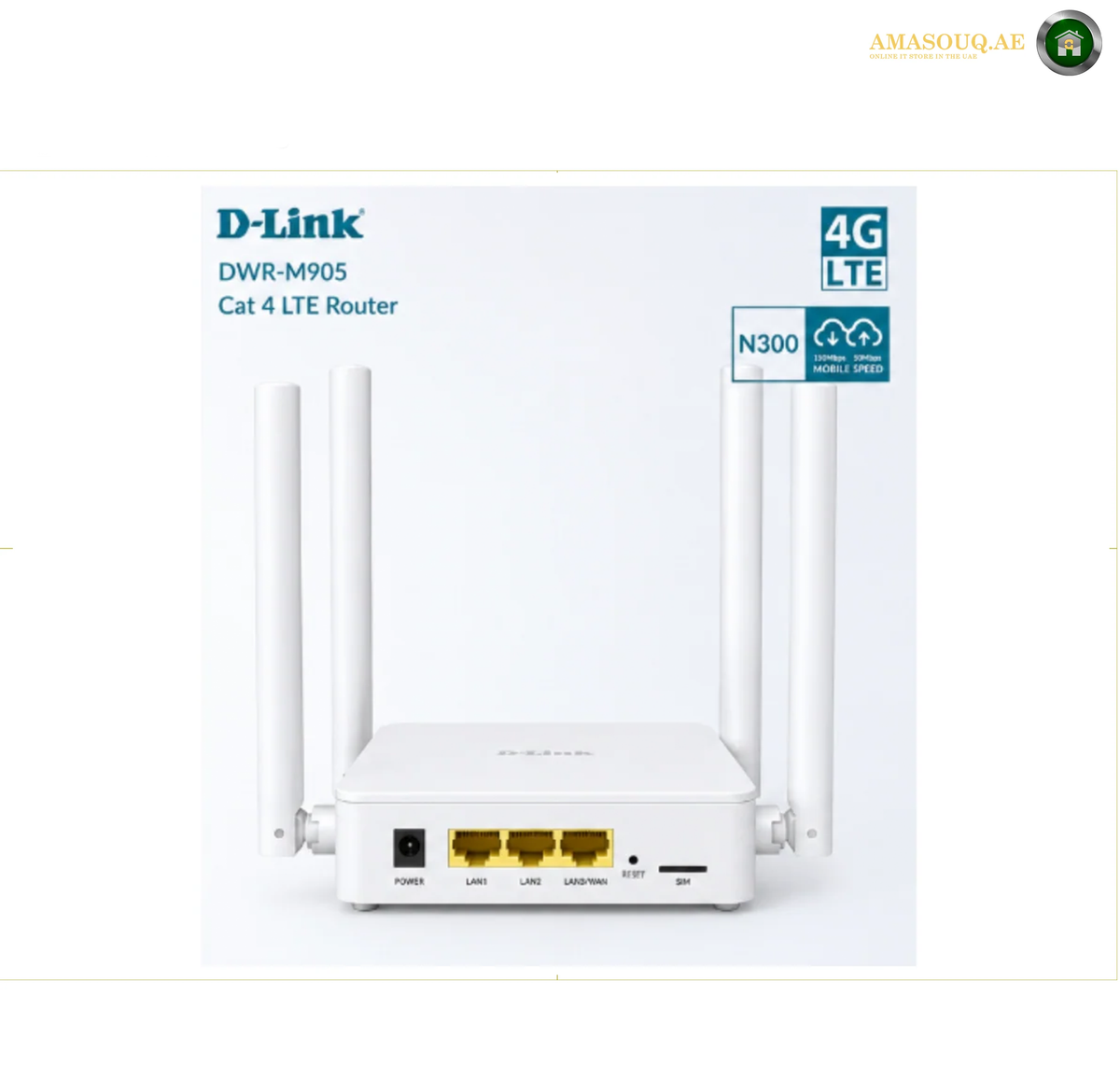 D-Link DWR-M905 N300 4G LTE Wi-Fi router front view | DWR-M905