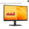 dell-e2225hm-front. Dell E2225HM 21.5-inch Full HD 100Hz VA Monitor with a black stand and bezel, shown on a white background with a yellow-orange screen wallpaper.