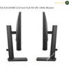 dell-e2425hsm-adjustable-stand. Two views of a Dell E2425HSM 23.8-inch Full HD IPS 100Hz Monitor with a black stand, shown on a white background with text and brand logos.