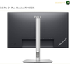 Dell P2425DE QHD monitor rear view. Dell Pro 24 Plus Monitor P2425DE rear view showing the matte black screen bezel, stand, and base on a white background.