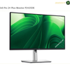dell-p2425de-side-view. Dell Pro 24 Plus Monitor P2425DE with a slim black bezel and a silver stand, shown on a white background with a green abstract wallpaper on the screen.