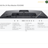 Dell P2425HE HDMI DisplayPort RJ45 Ethernet and USB ports.  product information graphic for the Dell Pro 24 Plus Monitor P2425HE, showing the monitor from above with labeled ports and a list of included cables and features on a white background.