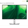 dell-p2725de-27-inch-qhd-100hz-monitor. DELL 27-Inch monitor P2725DE with a silver stand, shown on a white background with a green abstract wallpaper on the screen.