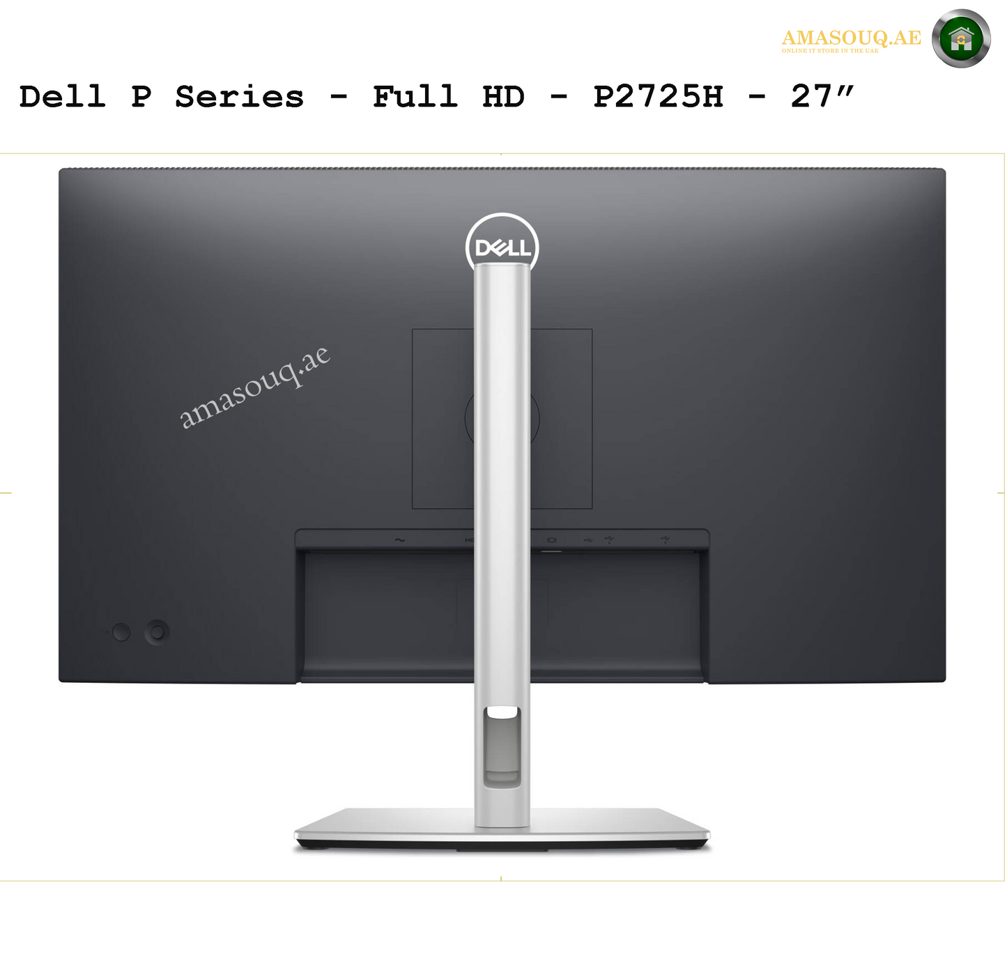 Dell P2725H 27-inch monitor rear view and ports