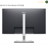 Dell Pro 27 Plus Monitor P2725QE shown from the rear, featuring a dark gray screen bezel, a silver vertical stand, and a silver base on a white background.